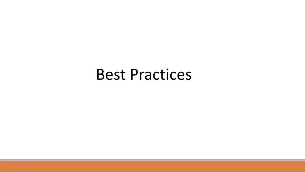 best practices