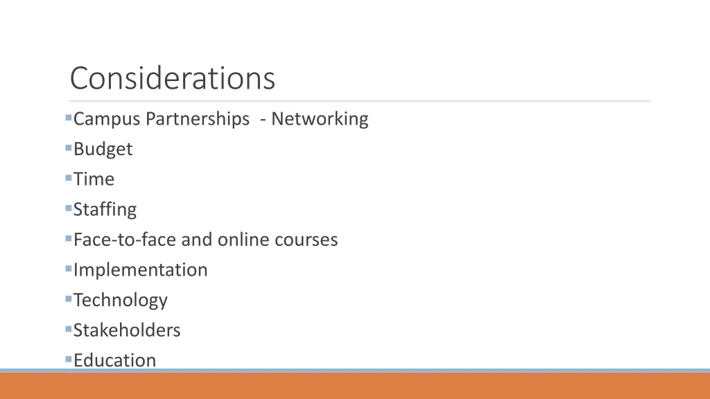 considerations campus partnerships networking