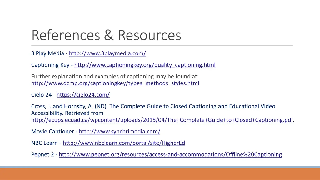 references resources