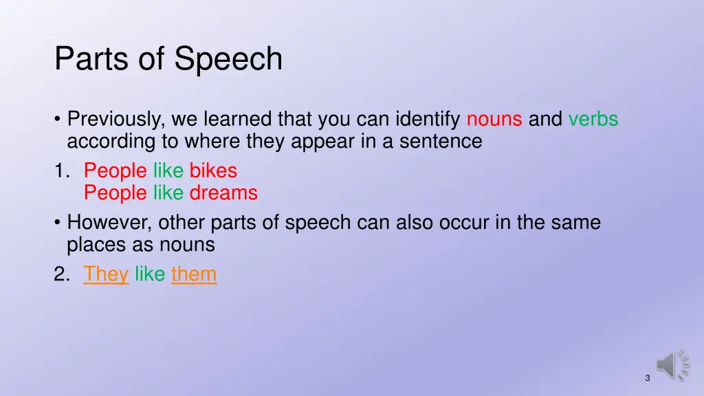 parts of speech