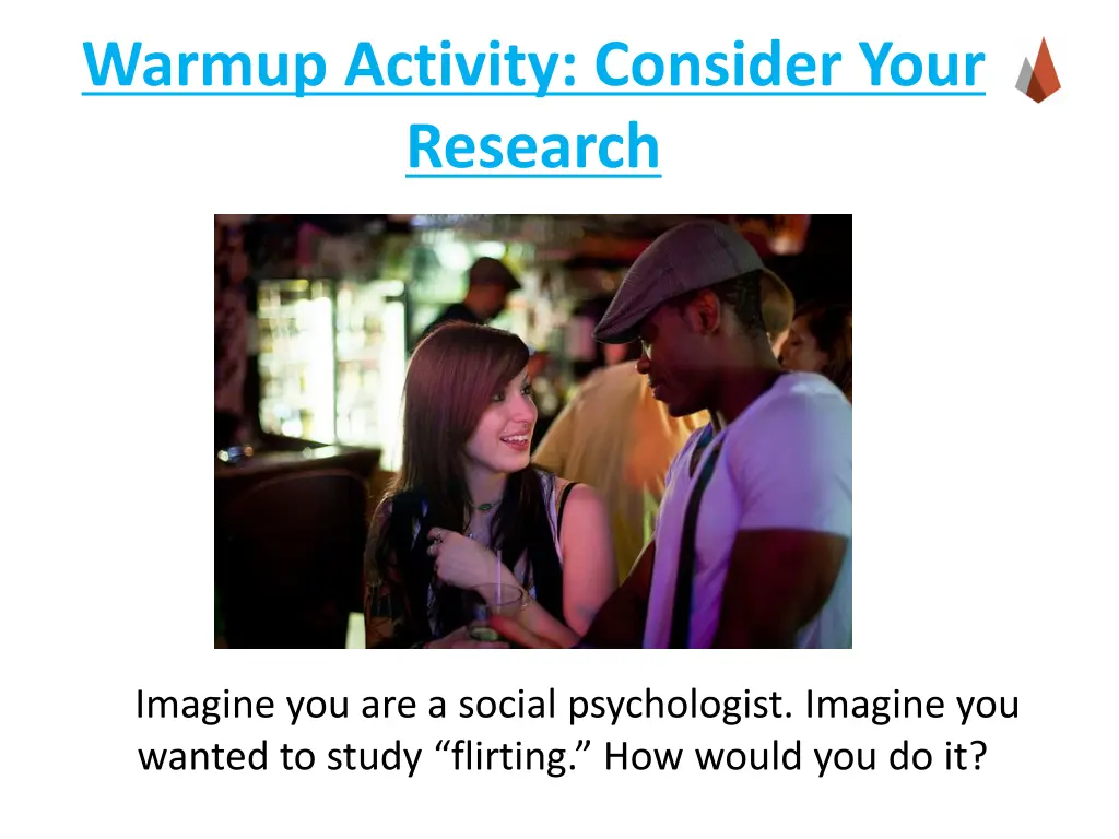 warmup activity consider your research