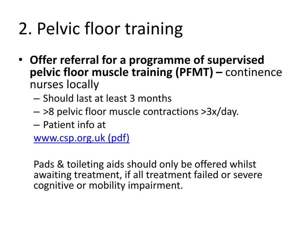 2 pelvic floor training