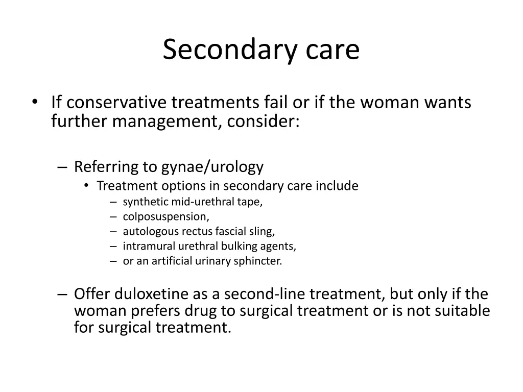 secondary care