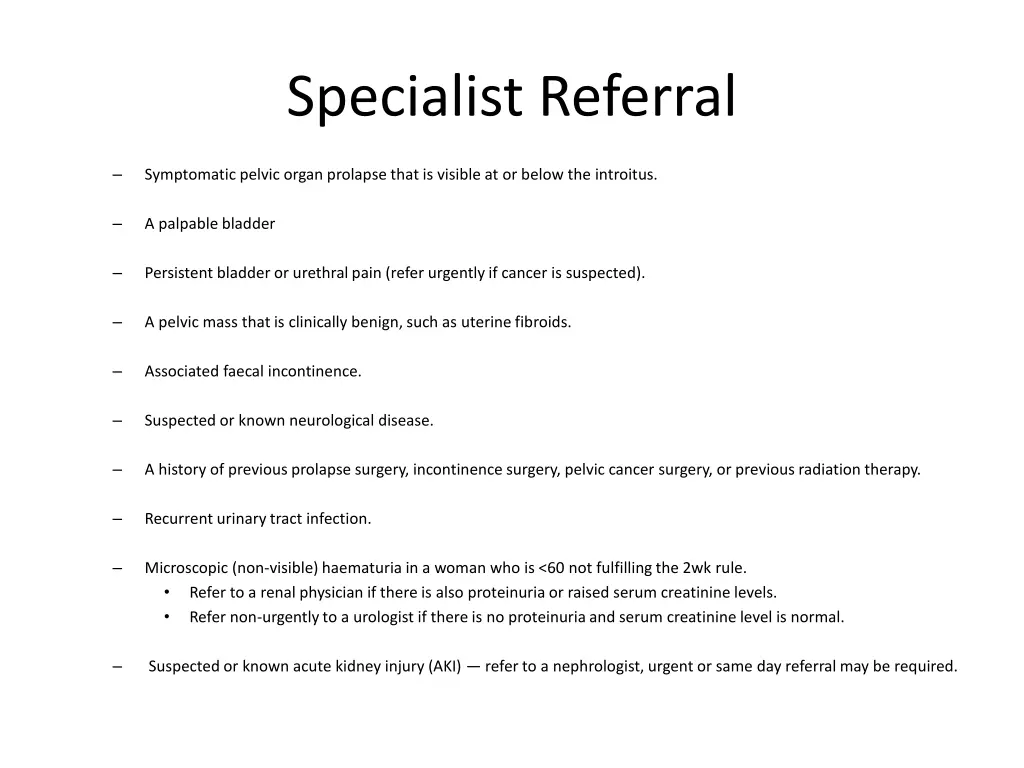 specialist referral