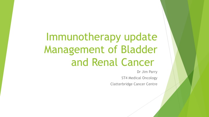 immunotherapy update management of bladder