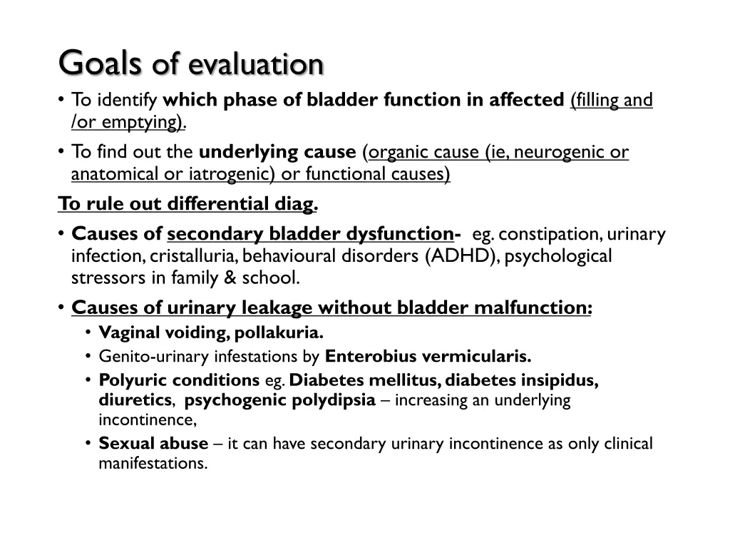 goals of evaluation to identify which phase