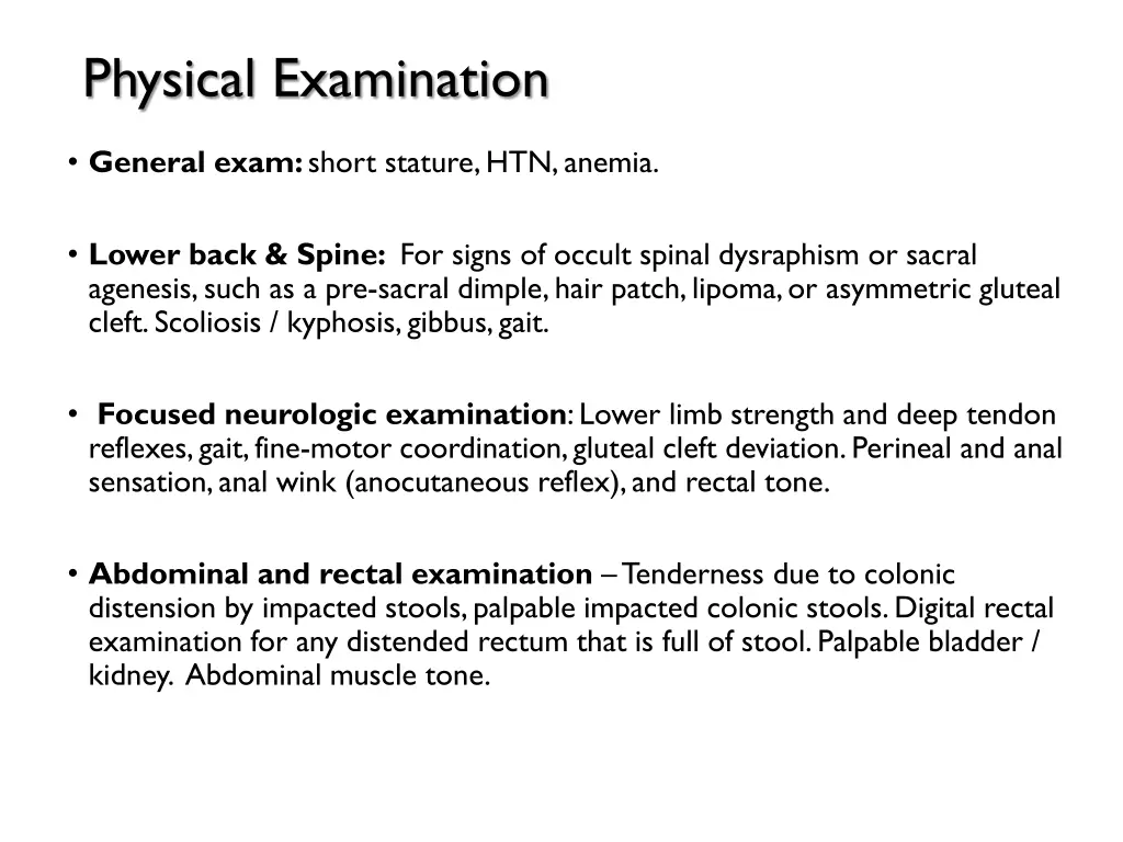 physical examination