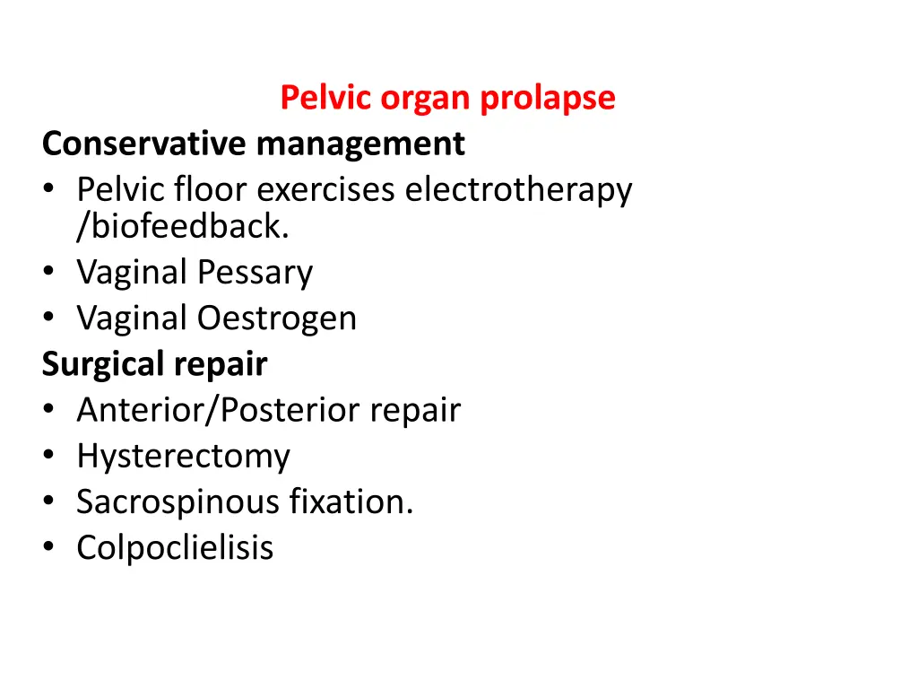 pelvic organ prolapse