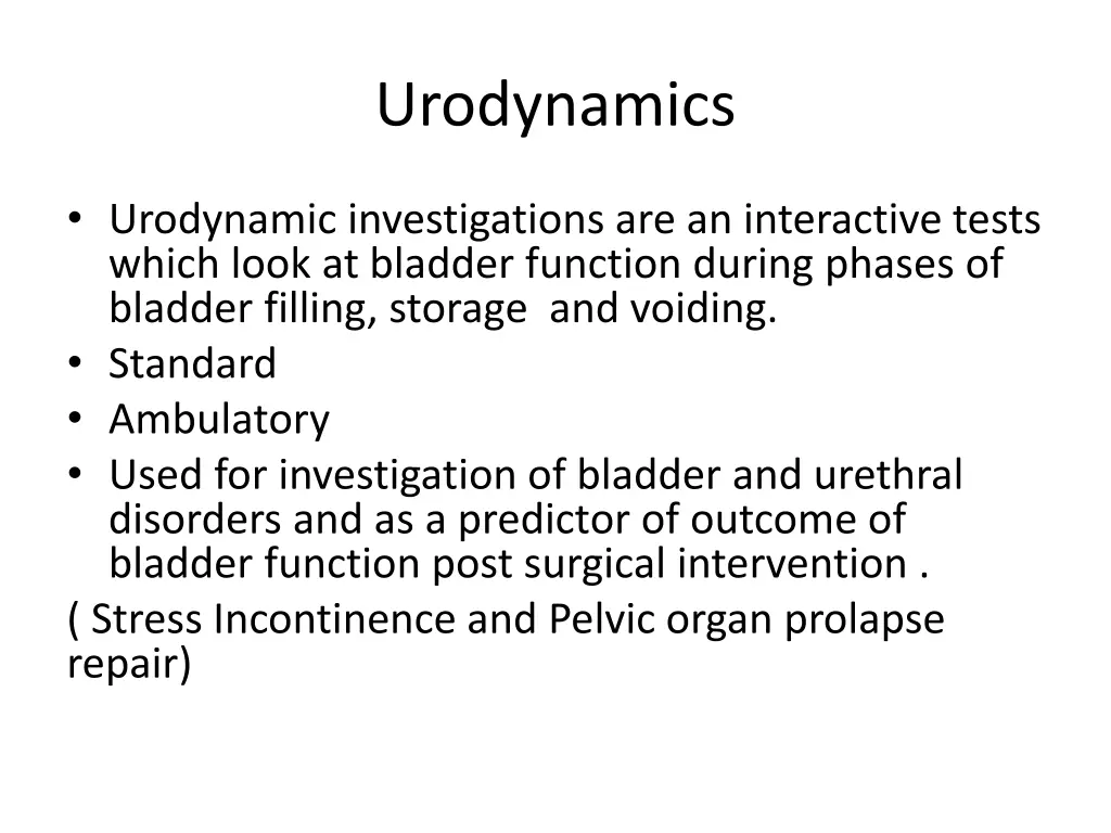 urodynamics