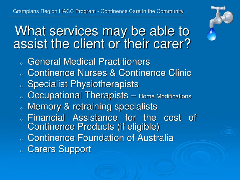 grampians region hacc program continence care 28