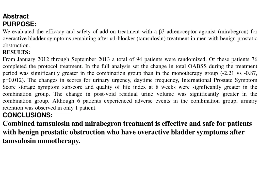 abstract purpose we evaluated the efficacy