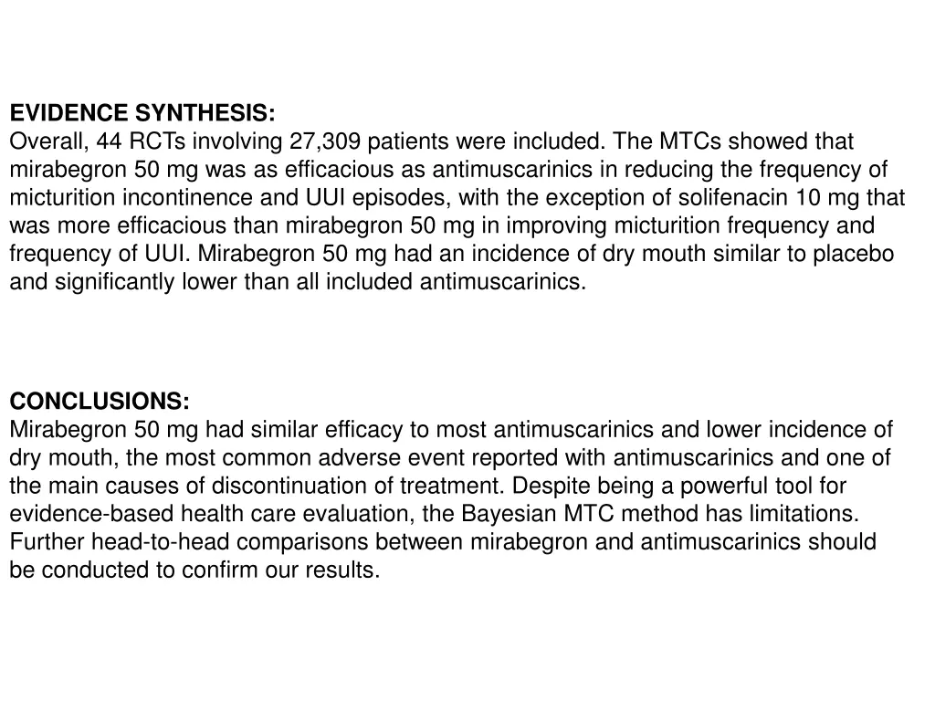 evidence synthesis overall 44 rcts involving