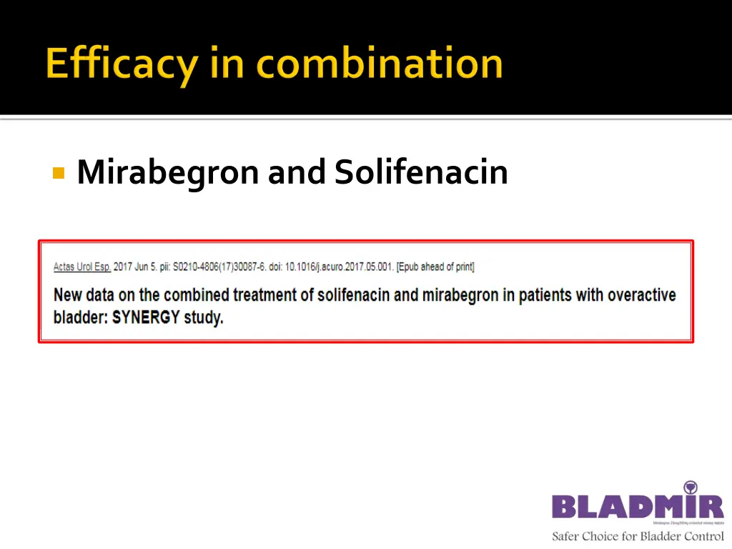 mirabegron and solifenacin