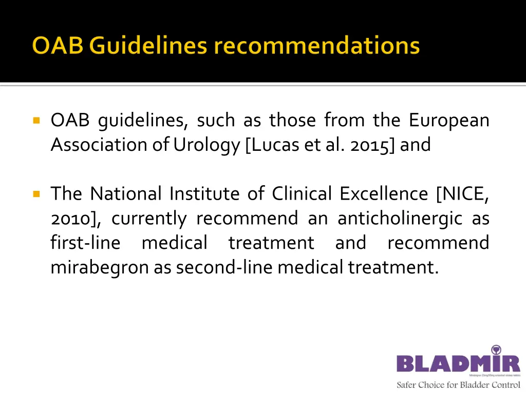 oab guidelines such as those from the european