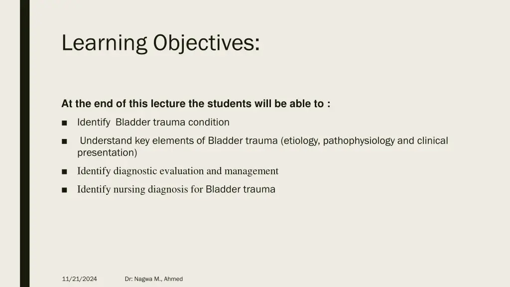 learning objectives