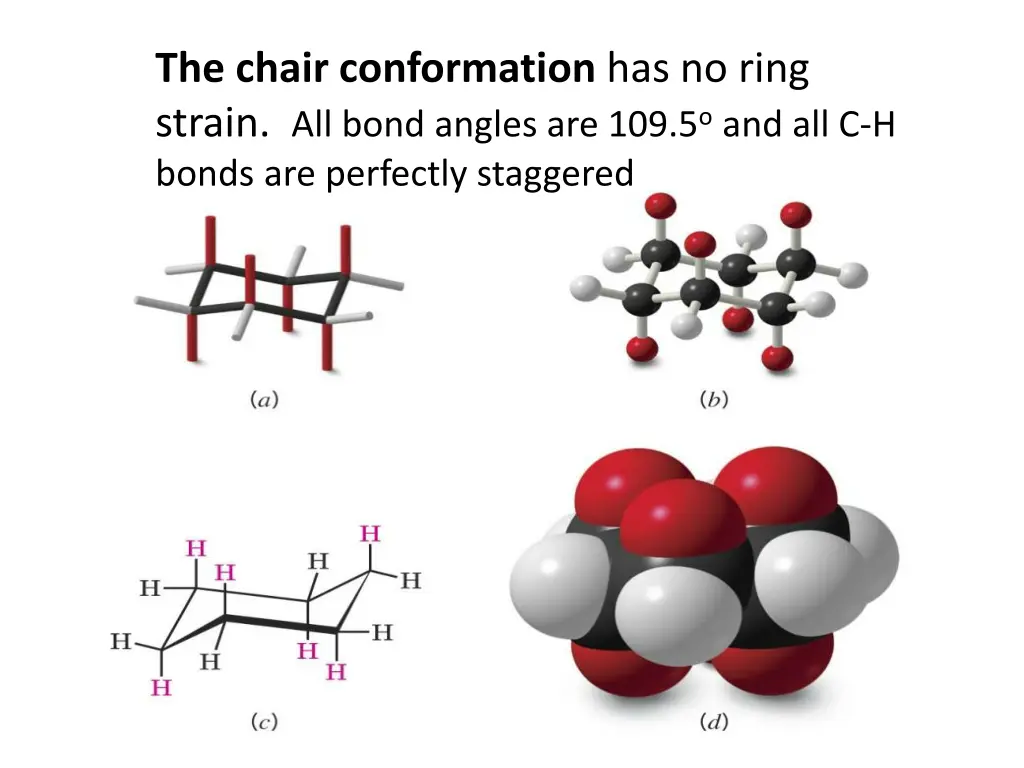 the chair conformation has no ring strain