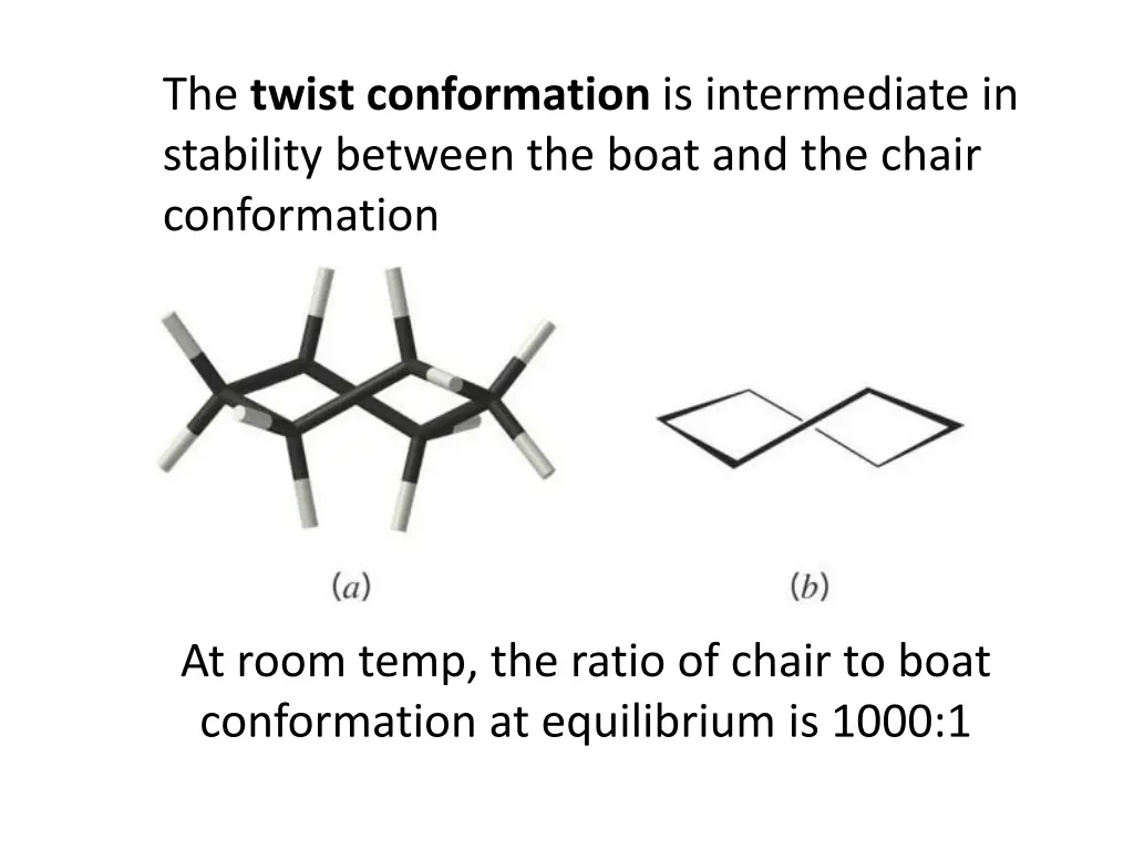 the twist conformation is intermediate