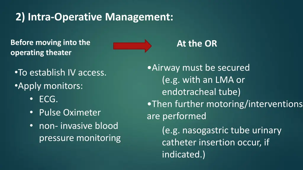 2 intra operative management