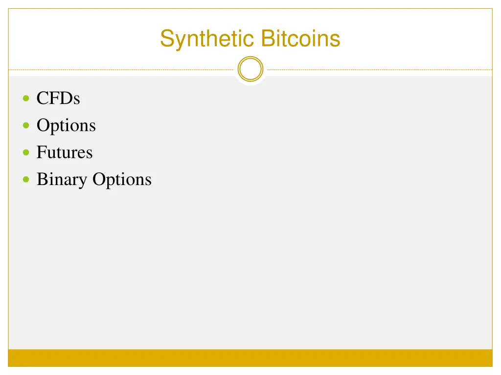 synthetic bitcoins