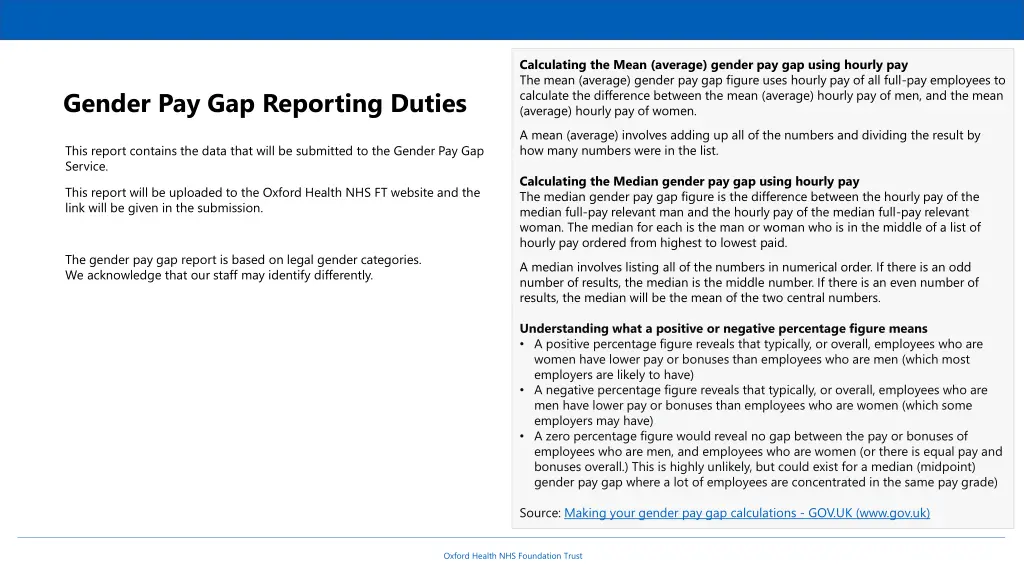 calculating the mean average gender pay gap using