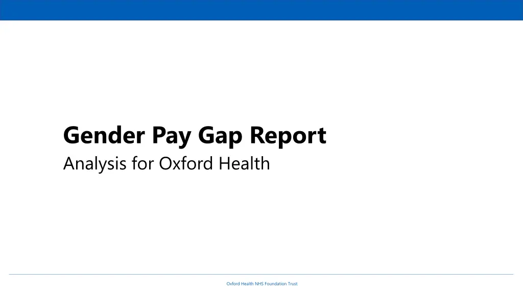 gender pay gap report analysis for oxford health