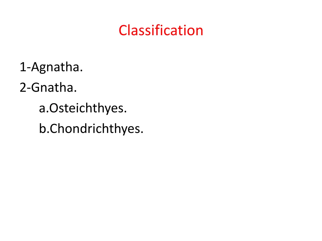 classification