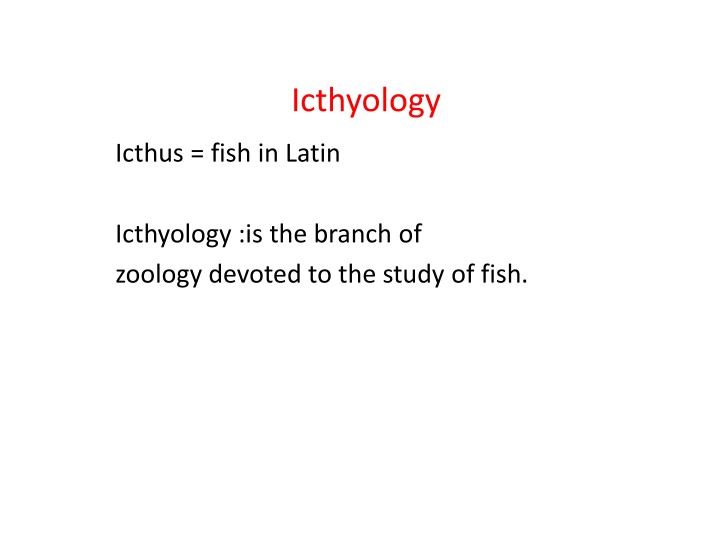 icthyology