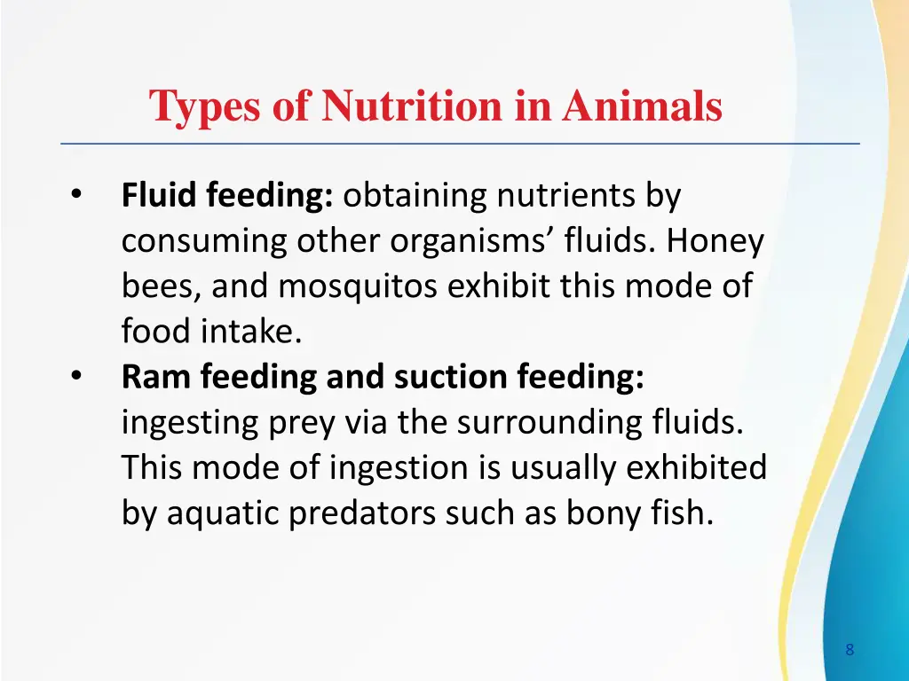 types of nutrition in animals 1