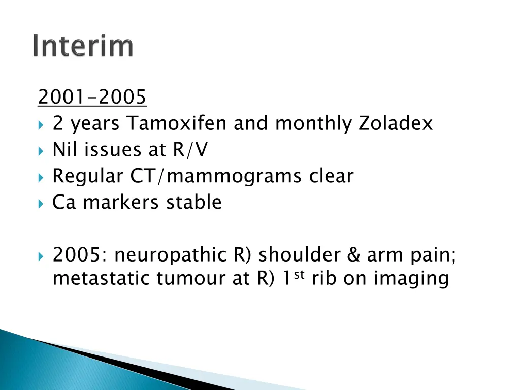 2001 2005 2 years tamoxifen and monthly zoladex