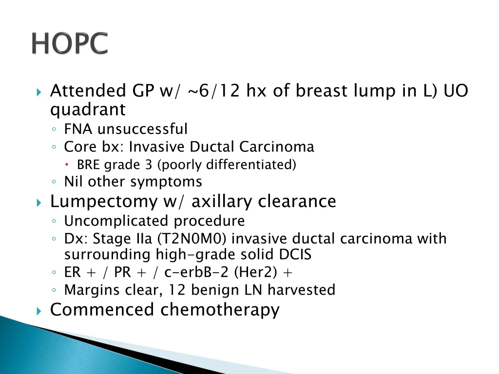 attended gp w 6 12 hx of breast lump