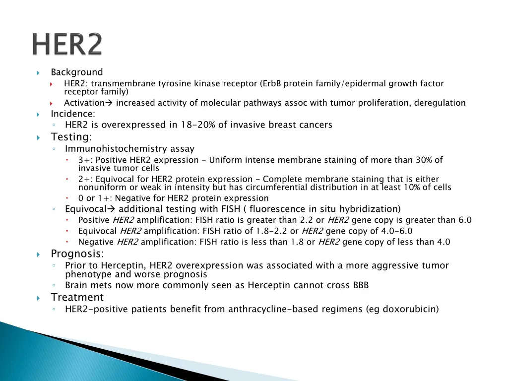 background her2 transmembrane tyrosine kinase