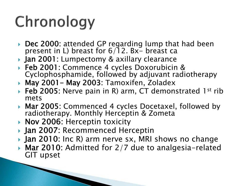 dec 2000 present in l breast for 6 12 bx breast