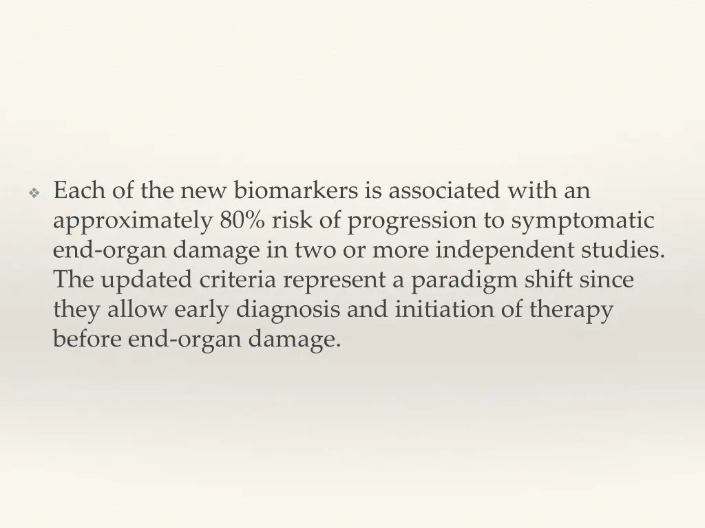 each of the new biomarkers is associated with