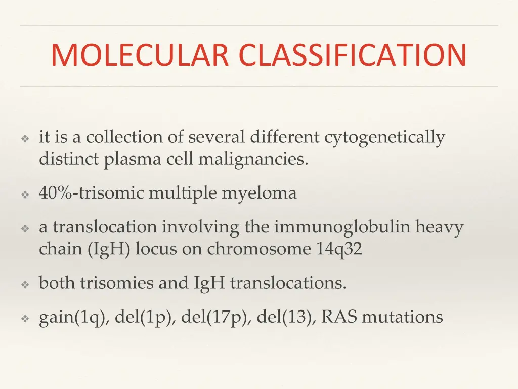 molecular classification