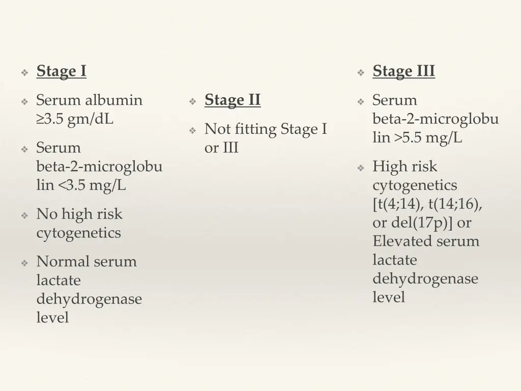 stage i