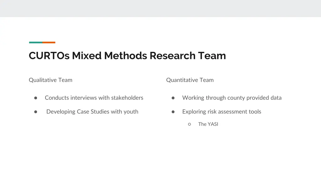 curtos mixed methods research team