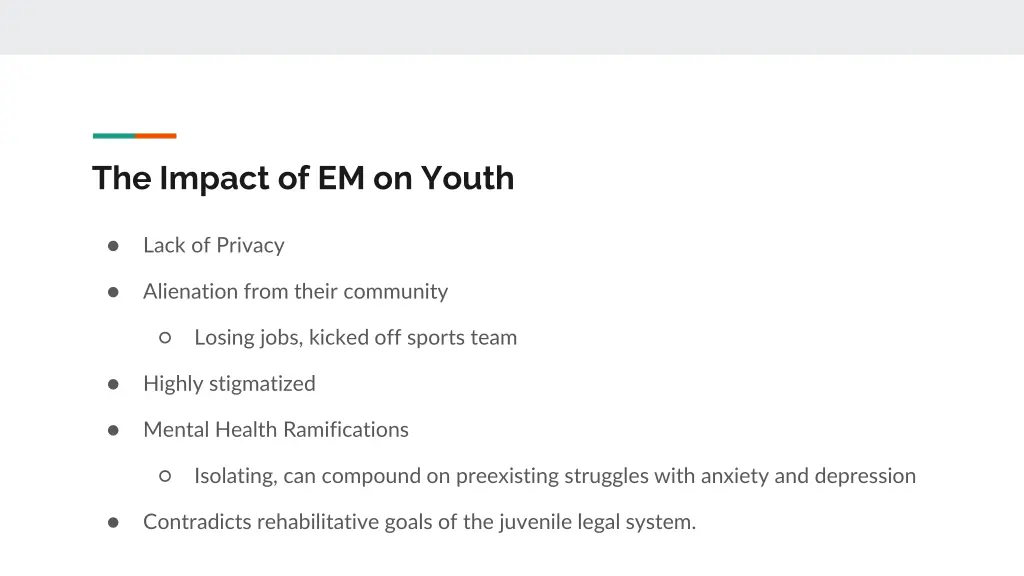 the impact of em on youth