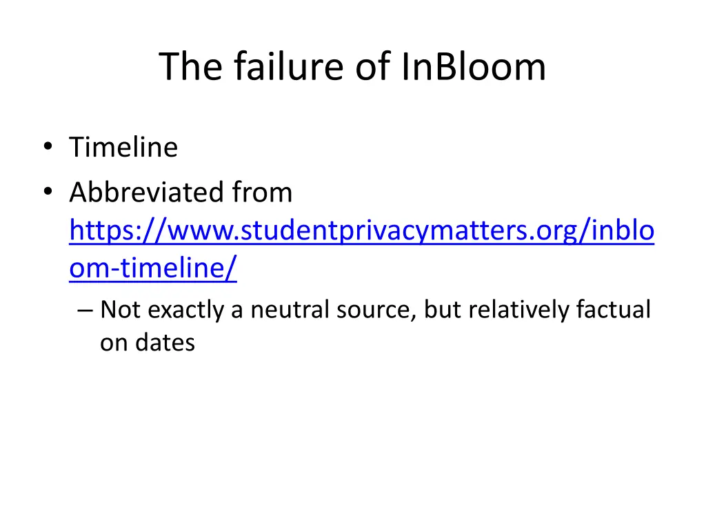 the failure of inbloom