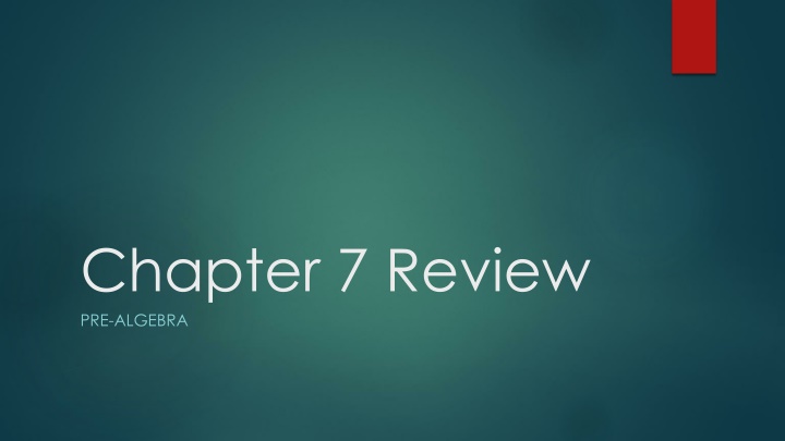 chapter 7 review pre algebra