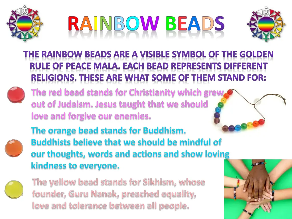 rainbow beads