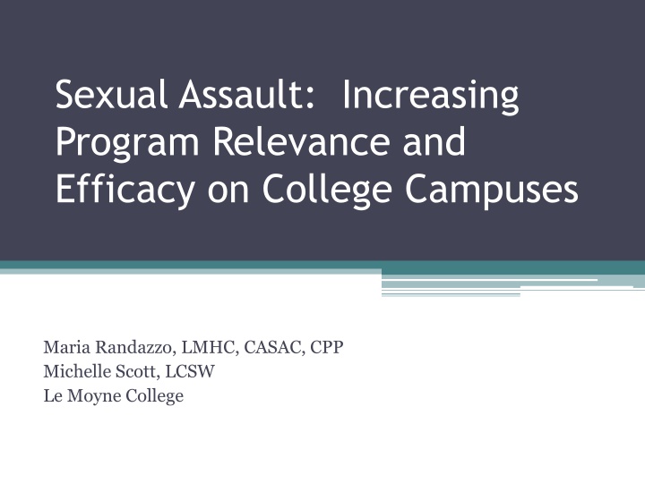 sexual assault increasing program relevance