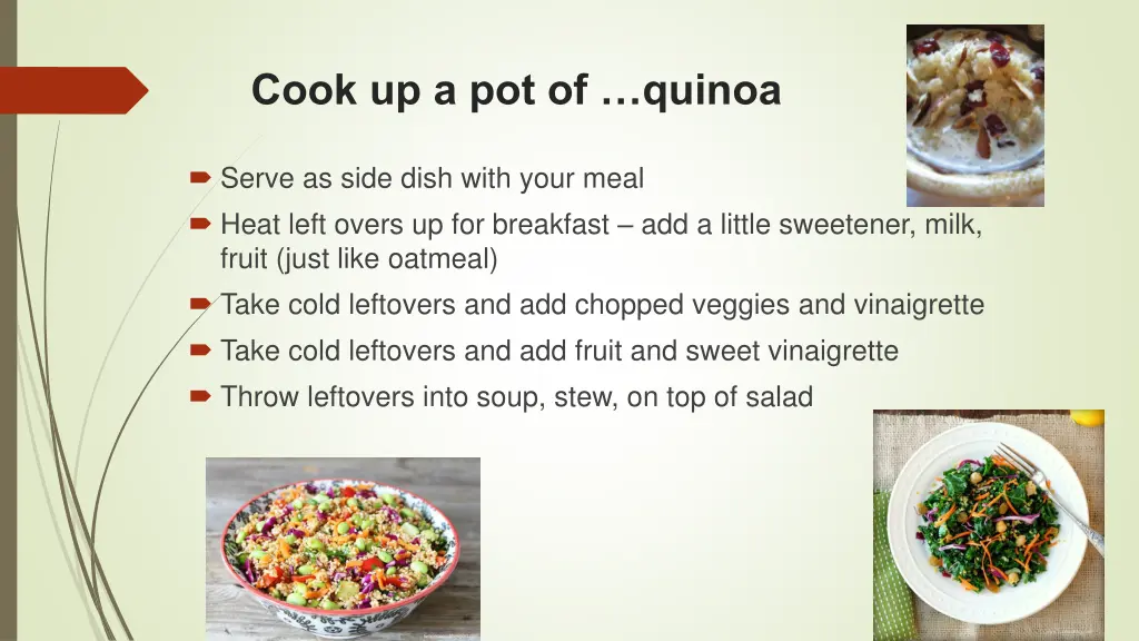 cook up a pot of quinoa