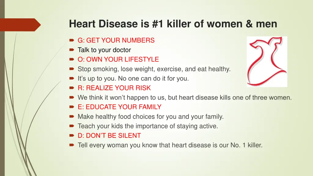 heart disease is 1 killer of women men