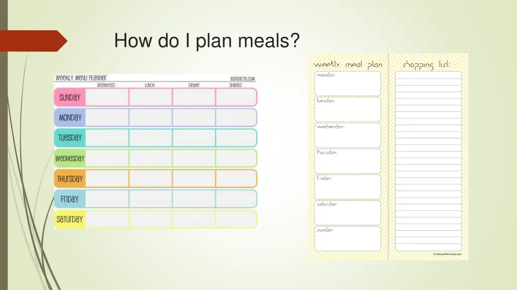 how do i plan meals