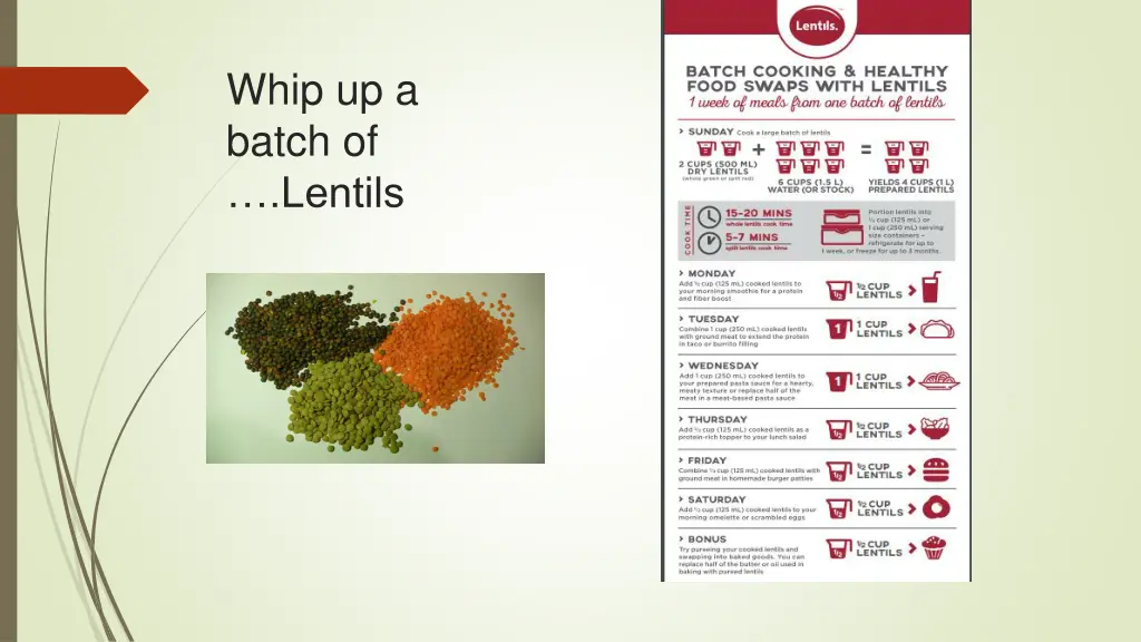 whip up a batch of lentils