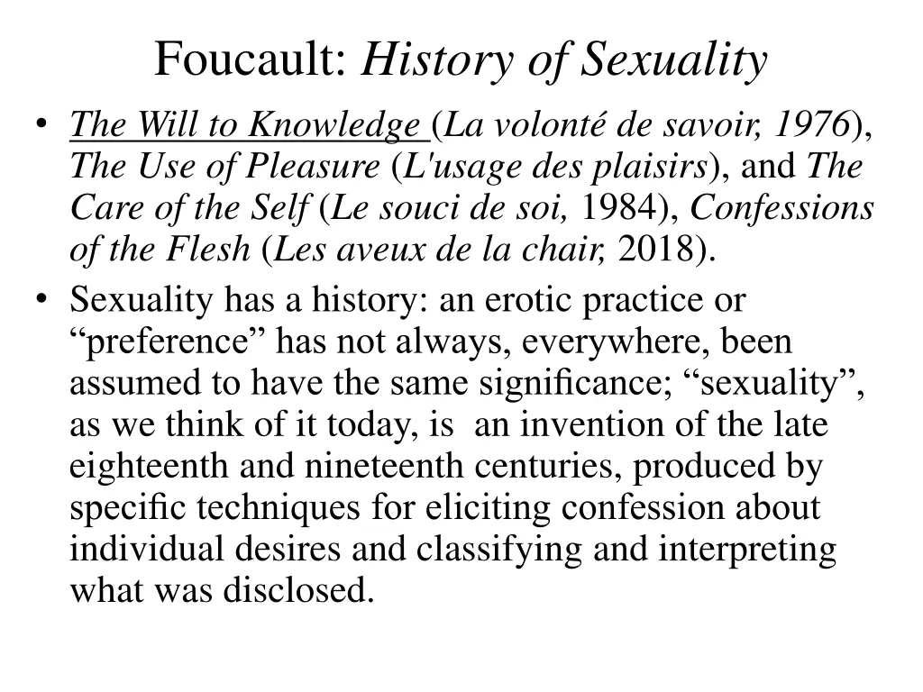 foucault history of sexuality the will