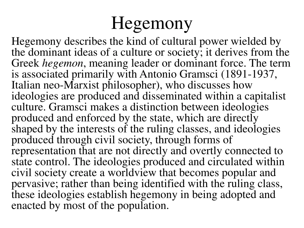 hegemony