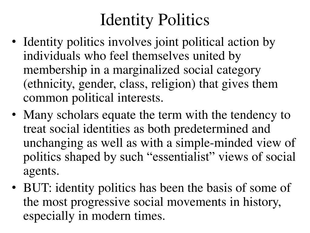 identity politics