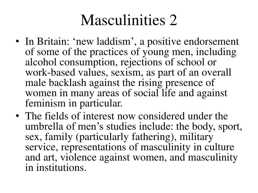 masculinities 2