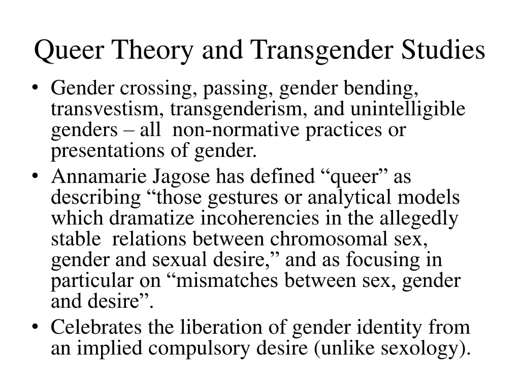 queer theory and transgender studies gender